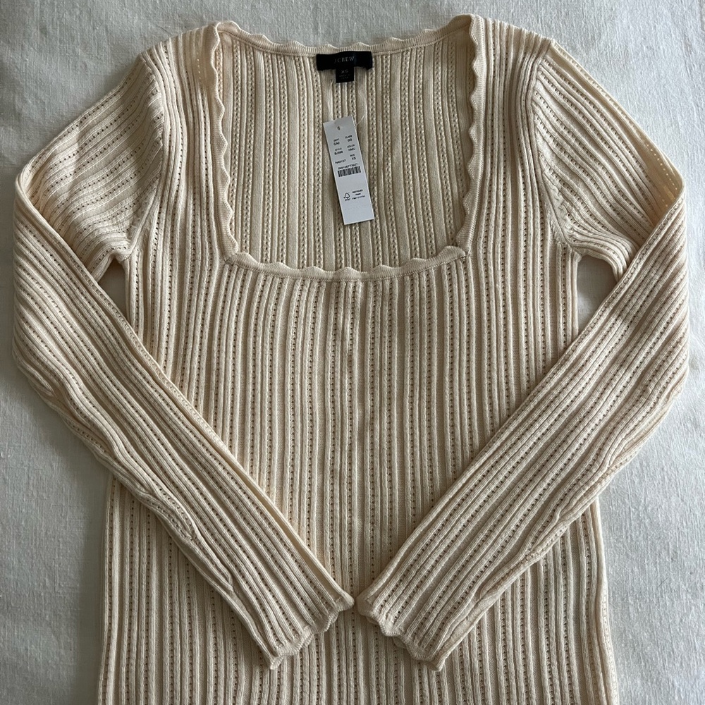 Ribbed Beige Sweater